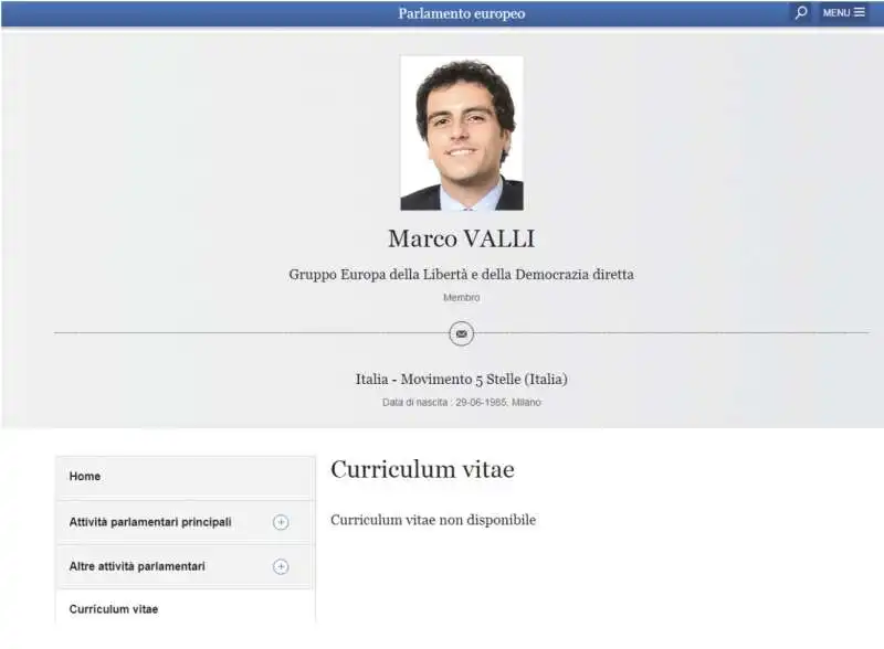 l'europarlamentare grillino marco valli e il mistero del curriculum scomparso 1