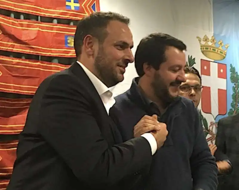 mario conte sindaco treviso con matteo salvini