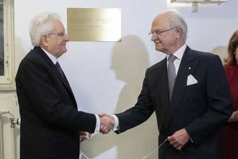 MATTARELLA E IL RE DI SVEZIA CARLO XVI GUSTAVO