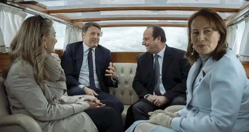 MATTEO RENZI - FRANCOIS HOLLANDE - SEGOLENE ROYAL 