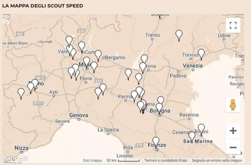 SCOUT SPEED - LA MAPPA DEGLI AUTOVELOX INVISIBILI