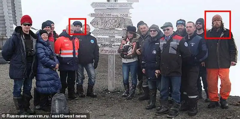 sergey savitsky e oleg beloguzov nella stazione bellingshausen in antartide