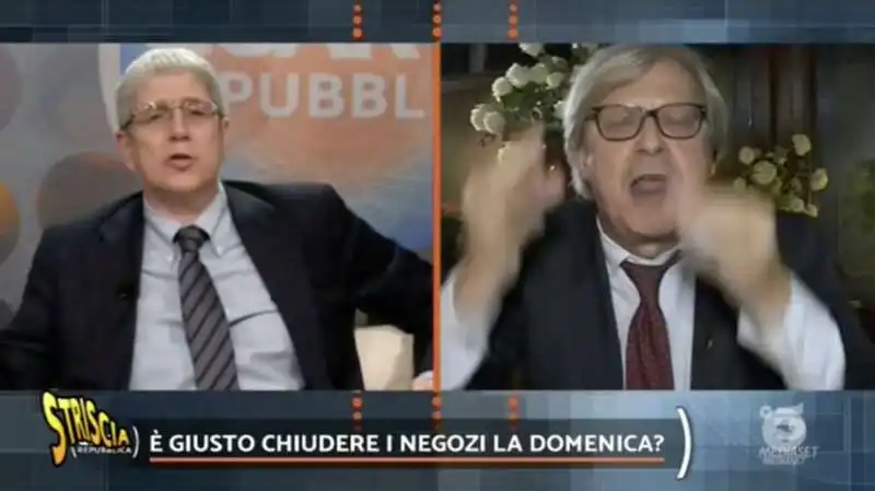 sgarbi furioso con mario giordano a quarta repubblica 9