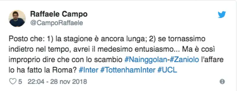 TWEET CONTRO NAINGGOLAN 1