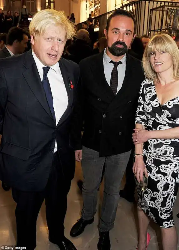 boris johnson con evgemy lebedev e la sorella rachel johnson