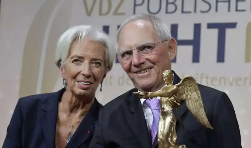 christine  lagarde wolfgang schaeuble 