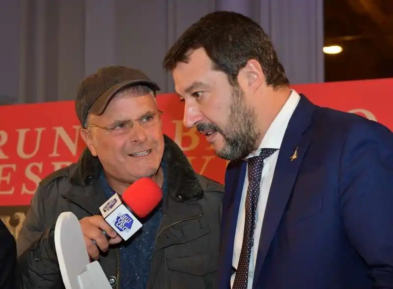 enrico lucci intervista matteo salvini  foto di bacco