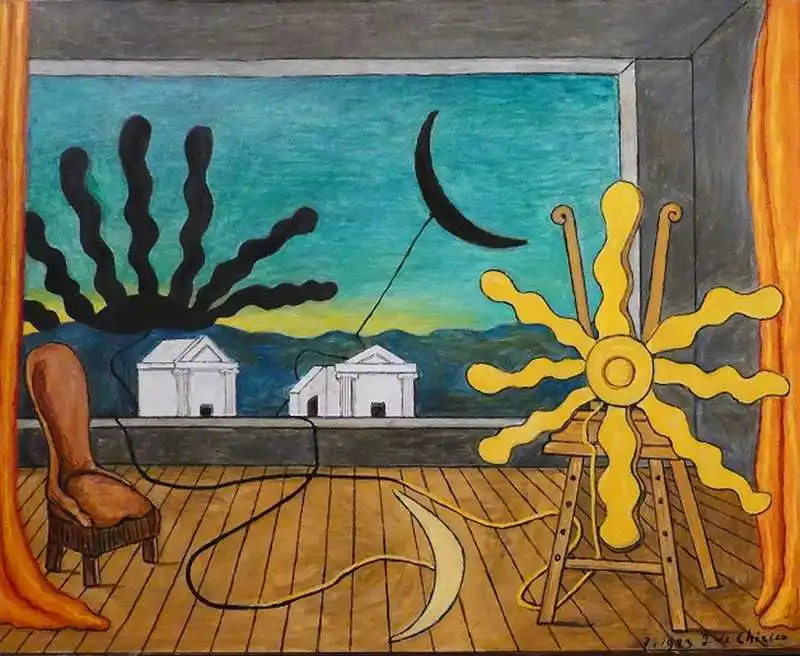 giorgio de chirico   sole sul cavaletto 1973