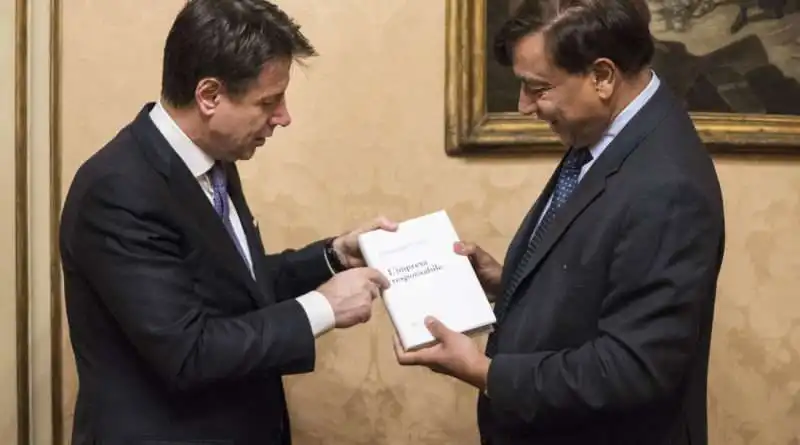 GIUSEPPE CONTE CON LAKSHMI MITTAL