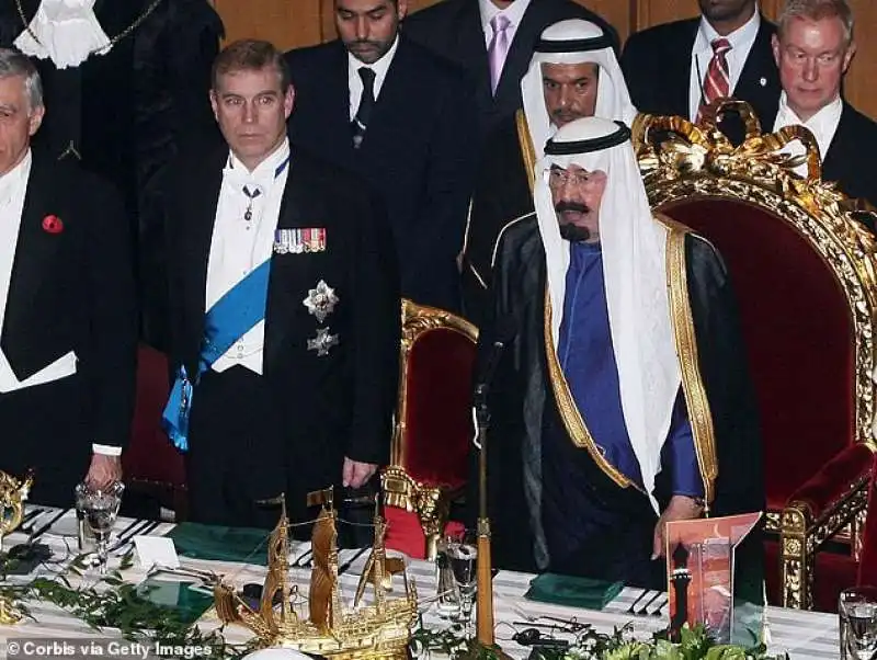 il principe andrea e il re bdullah bin abdul aziz al saud