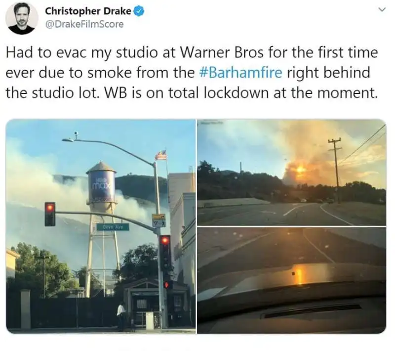 incendio nella zona degli studios della warner bros a los angeles 4