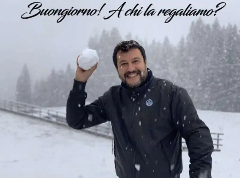 matteo salvini in montagna