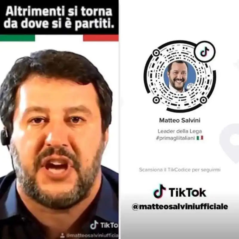 matteo salvini su tiktok 2