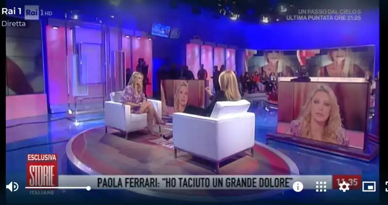 PAOLA FERRARI A STORIE ITALIANE