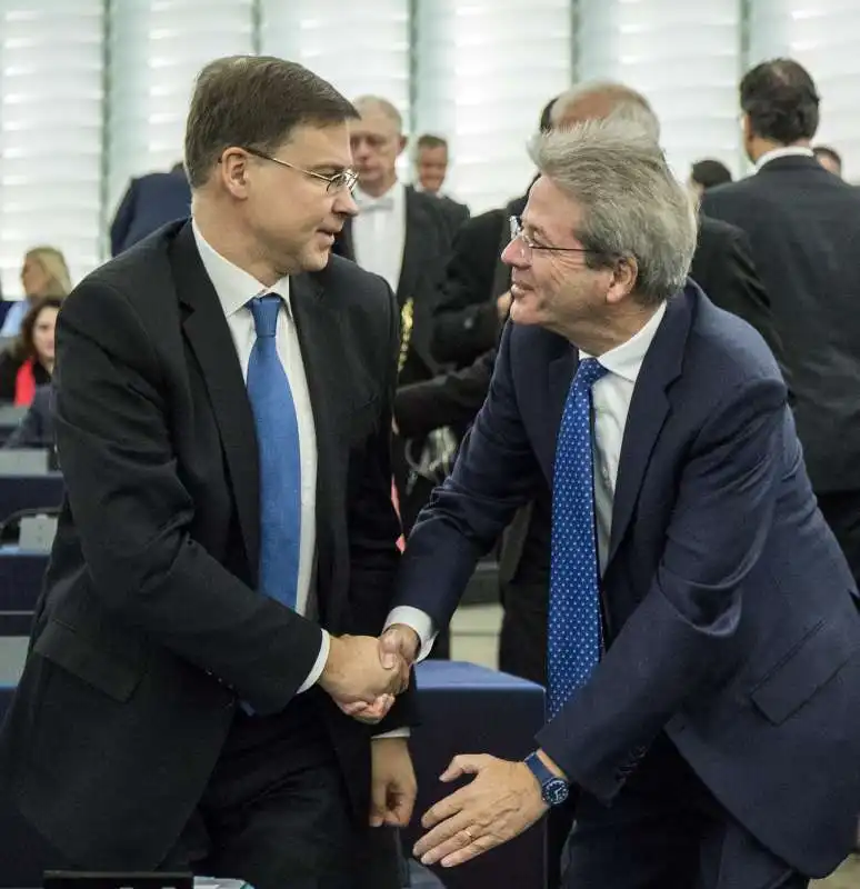 valdis dombrovskis paolo gentiloni 1