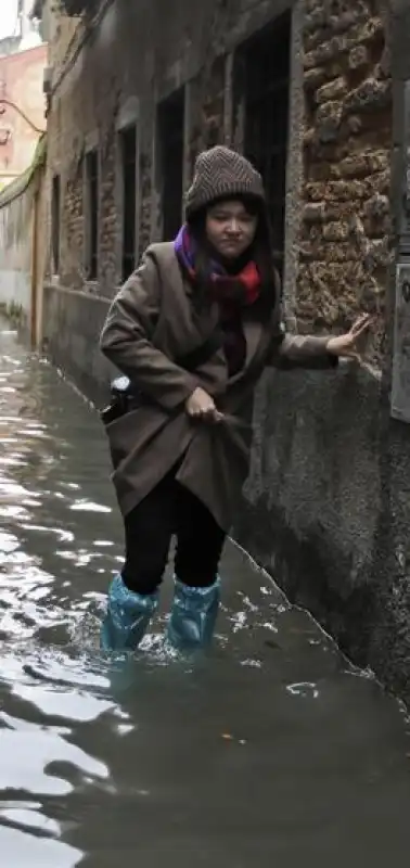 venezia   acqua alta e maltempo 9