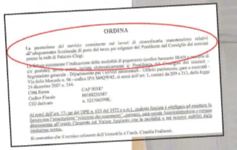 via libera ai lavori per l'appartamento di conte a palazzo chigi