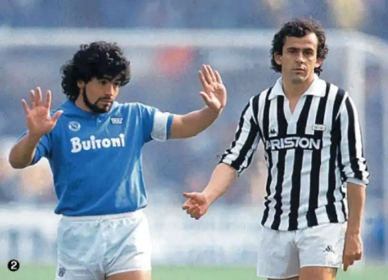 diego armando maradona e michel platini