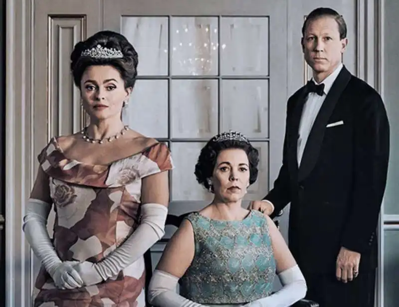   helena bonham carter olivia colman tobias menzies     the crown 