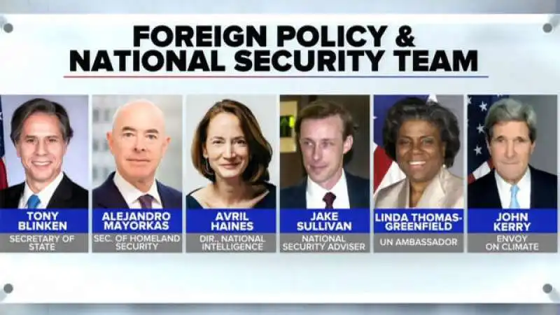 il national security team di biden 