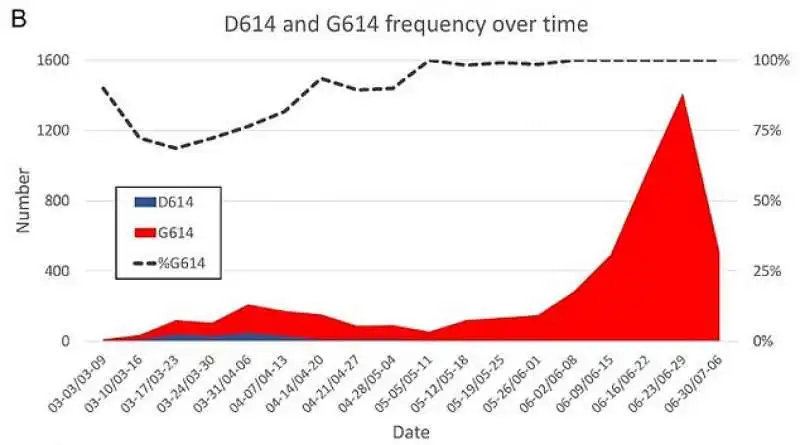 la diffusione della mutazione d614g del coronavirus 12