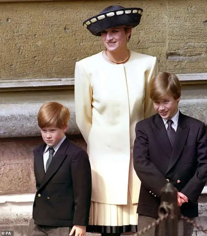 la principessa diana, william e harry