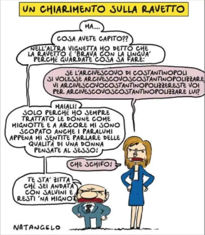 LA VIGNETTA DI NATANGELO SU LAURA RAVETTO