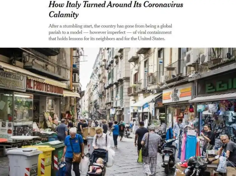 MODELLO ITALIA NEW YORK TIMES CORONAVIRUS