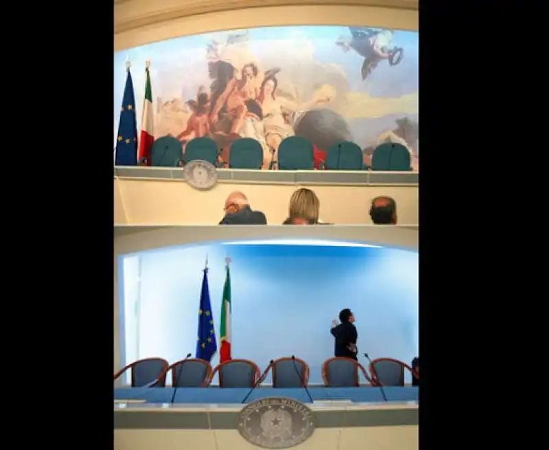 sala stampa palazzo chigi prima dop 