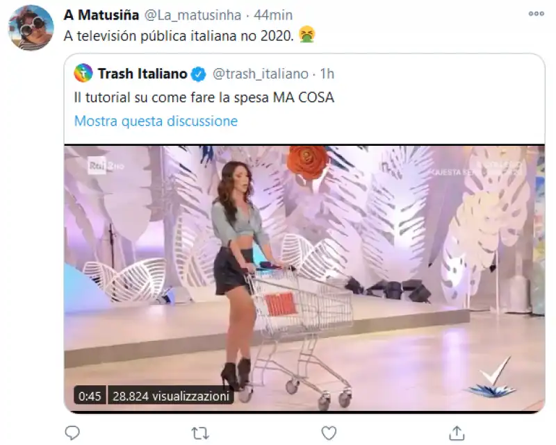 tweet sul tutorial della spesa sexy a detto fatto 2