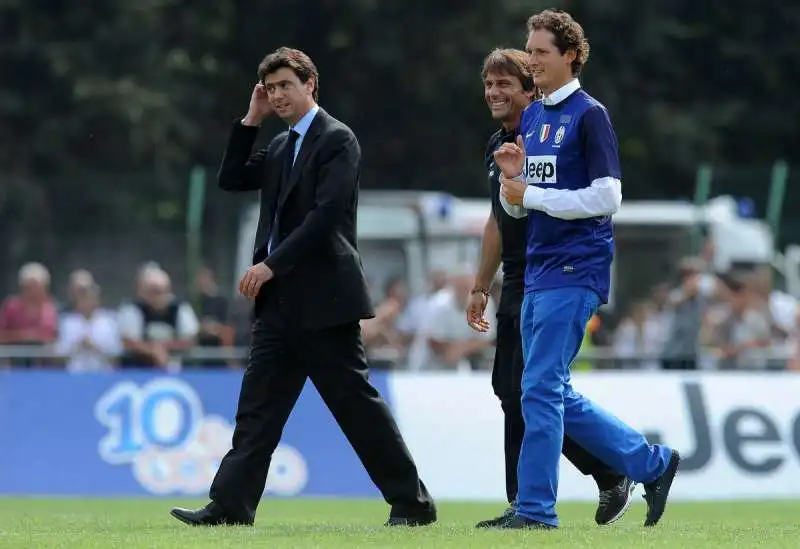 andrea agnelli  antonio conte john elkann foto mezzelani gmt 92