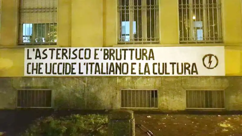 BLOCCO STUDENTESCO CONTRO L'ASTERISCO A SCUOLA 