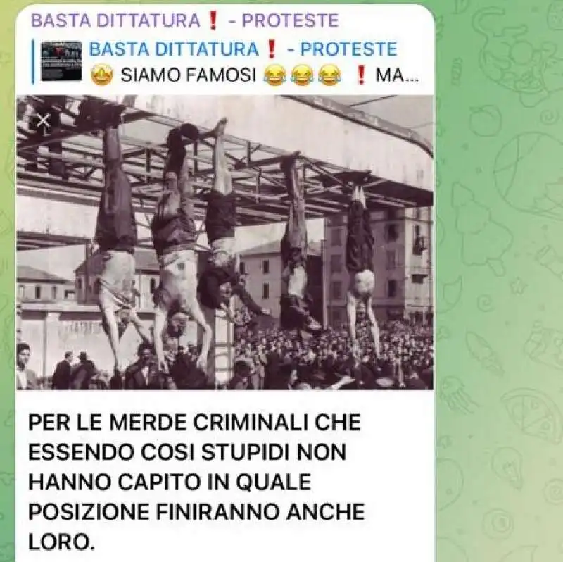 chat dei no vax su basta dittatura  7 