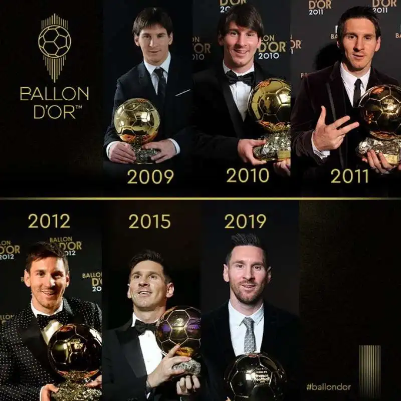 i palloni d oro di lionel messi 3