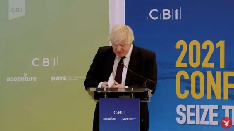 IL DISCORSO IMPROVVISATO DI BORIS JOHNSON 