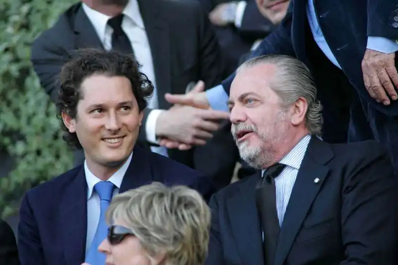 john elkann ed aurelio de laurentiis  foto mezzelani gmt 179