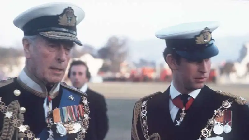 lord louis mountbatten  e il principe carlo