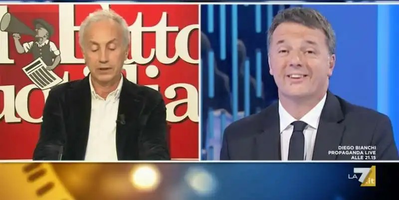 MARCO TRAVAGLIO E MATTEO RENZI