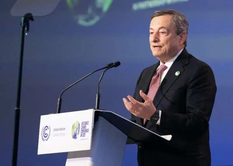 mario draghi parla alla cop26 di glasgow 1