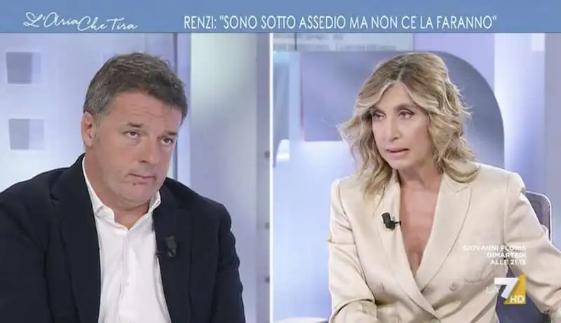 matteo renzi ospite di myrta merlino a l'aria che tira  4