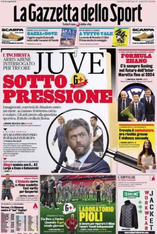 prima pagina della gazzetta dello sport senza riferimenti al pallone d oro