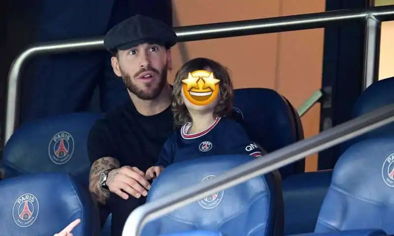 Sergio Ramos IN TRIBUNA PSG