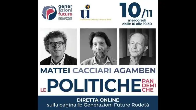 UGO MATTEI MASSIMO CACCIARI GIORGIO AGAMBEN 