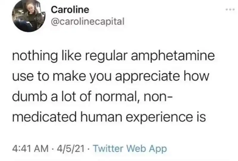 caroline ellison  tweet slle anfetamine