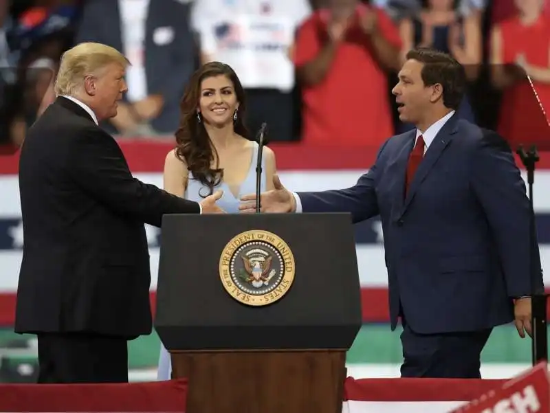 donald trump con casey e ron desantis