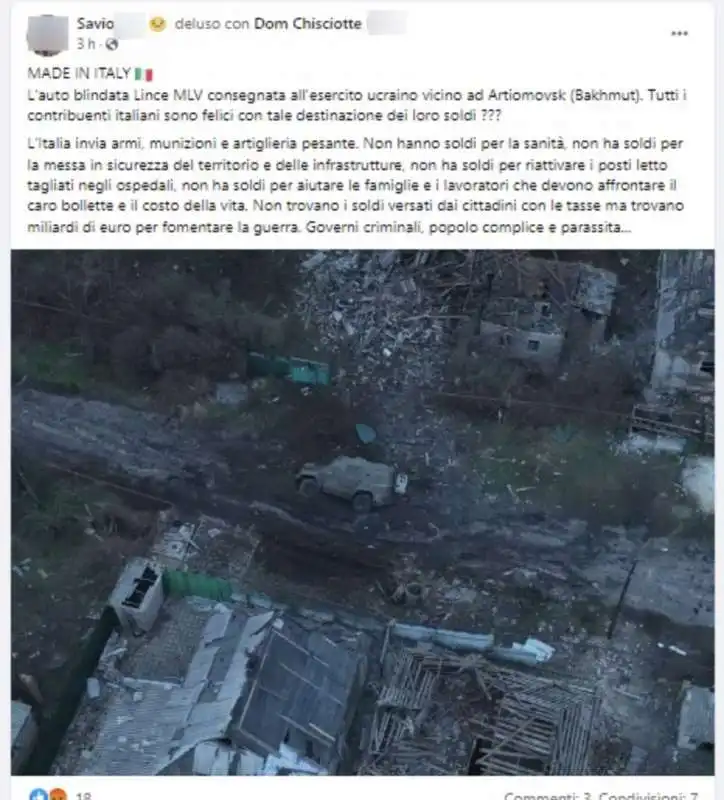 foto ambasciata russa ricondiviso su facebook 