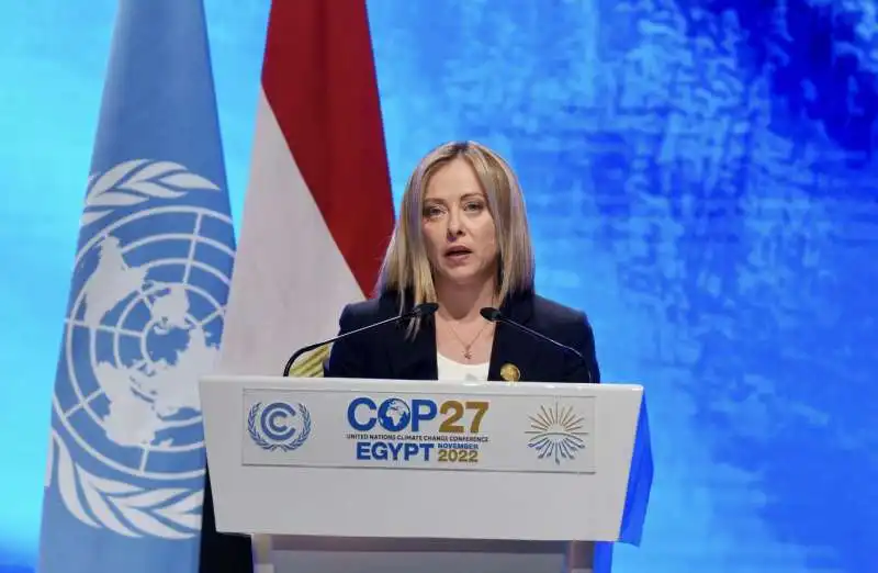 GIORGIA MELONI ALLA COP27 DI SHARM-EL-SHEIKH