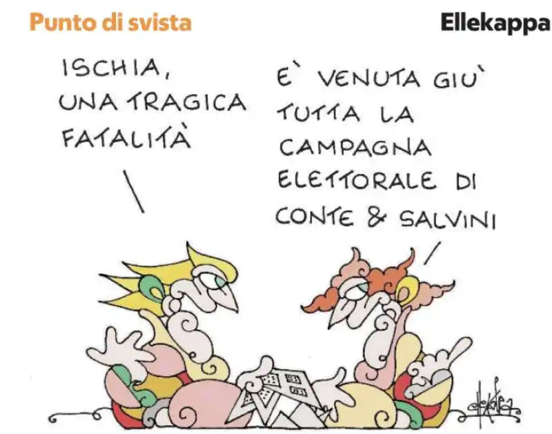 I CONDONI E LA FRANA DI CASAMICCIOLA - VIGNETTA BY ELLEKAPPA