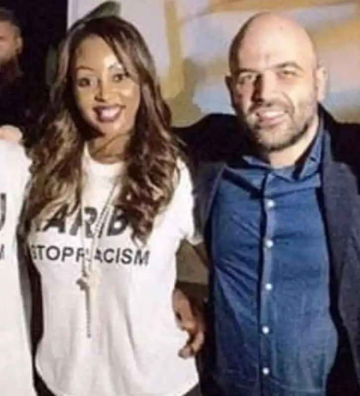 liliane murekatete con roberto saviano 