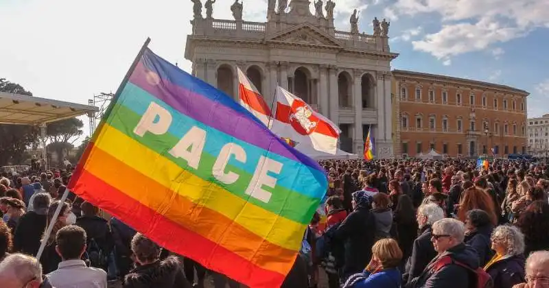 manifestazione per la pace roma